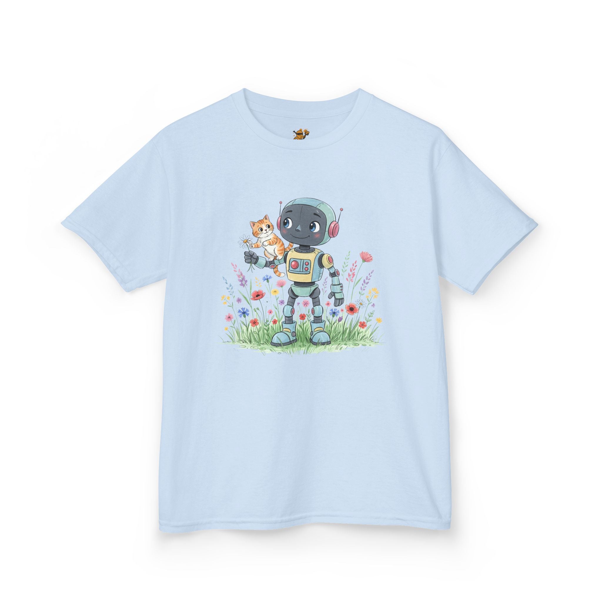 KidBots Kitty Ride, Youth / Kids T-Shirt, Animal Lover Gift, Fun Summer Wear, Birthday Gift, Playtime Apparel