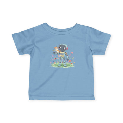 KidBots Kitty Ride -  Adorable Infant Fine Jersey Tee with Cute Animal Design, Perfect Gift for Baby Showers, Birthdays, Everyday Wear, Kids Tee, Baby Clothes