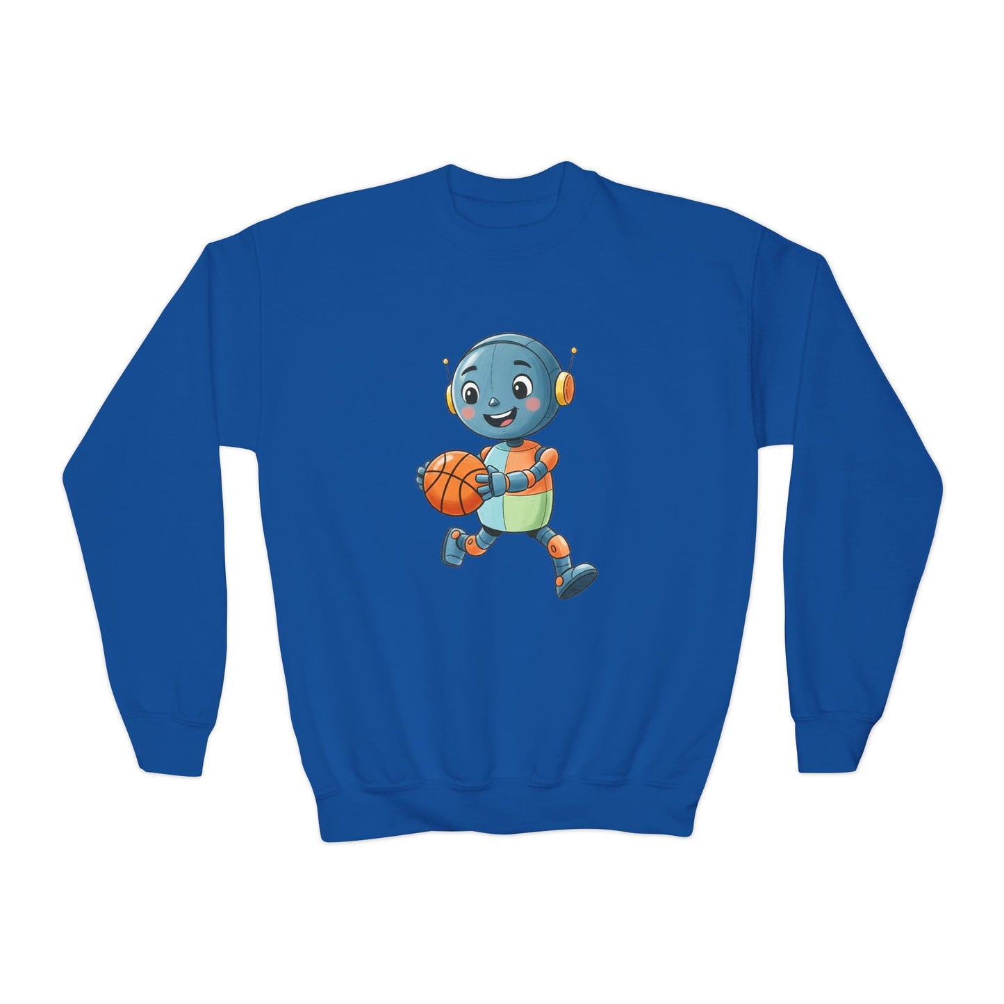 KidBots BBall, Youth Crewneck Sweatshirt