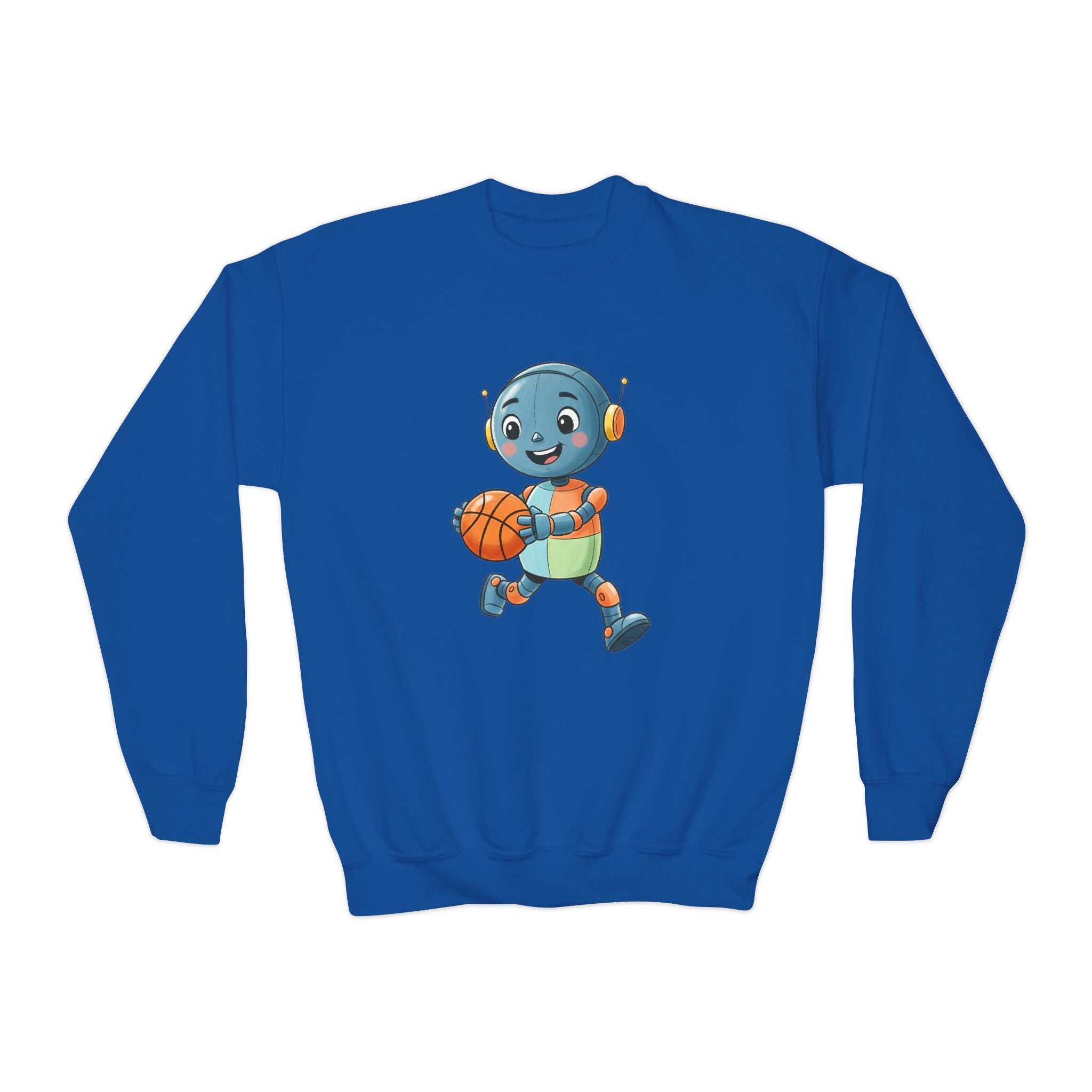 KidBots BBall, Youth Crewneck Sweatshirt, Fun Kids Clothing, Gift for Children, Spring Look, Casual Wear