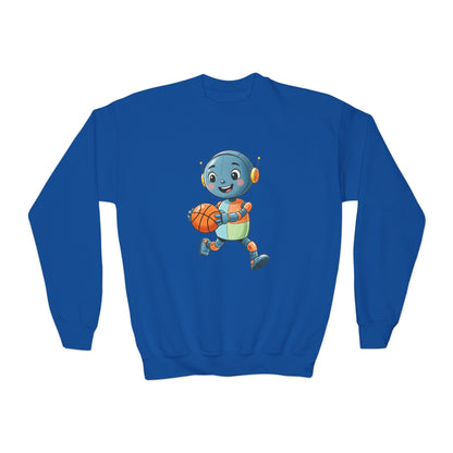 KidBots BBall, Youth Crewneck Sweatshirt