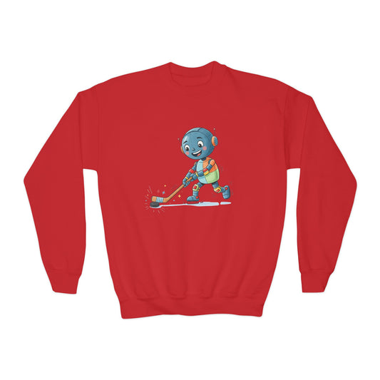 KidBots Hockey G, Youth Crewneck Sweatshirt