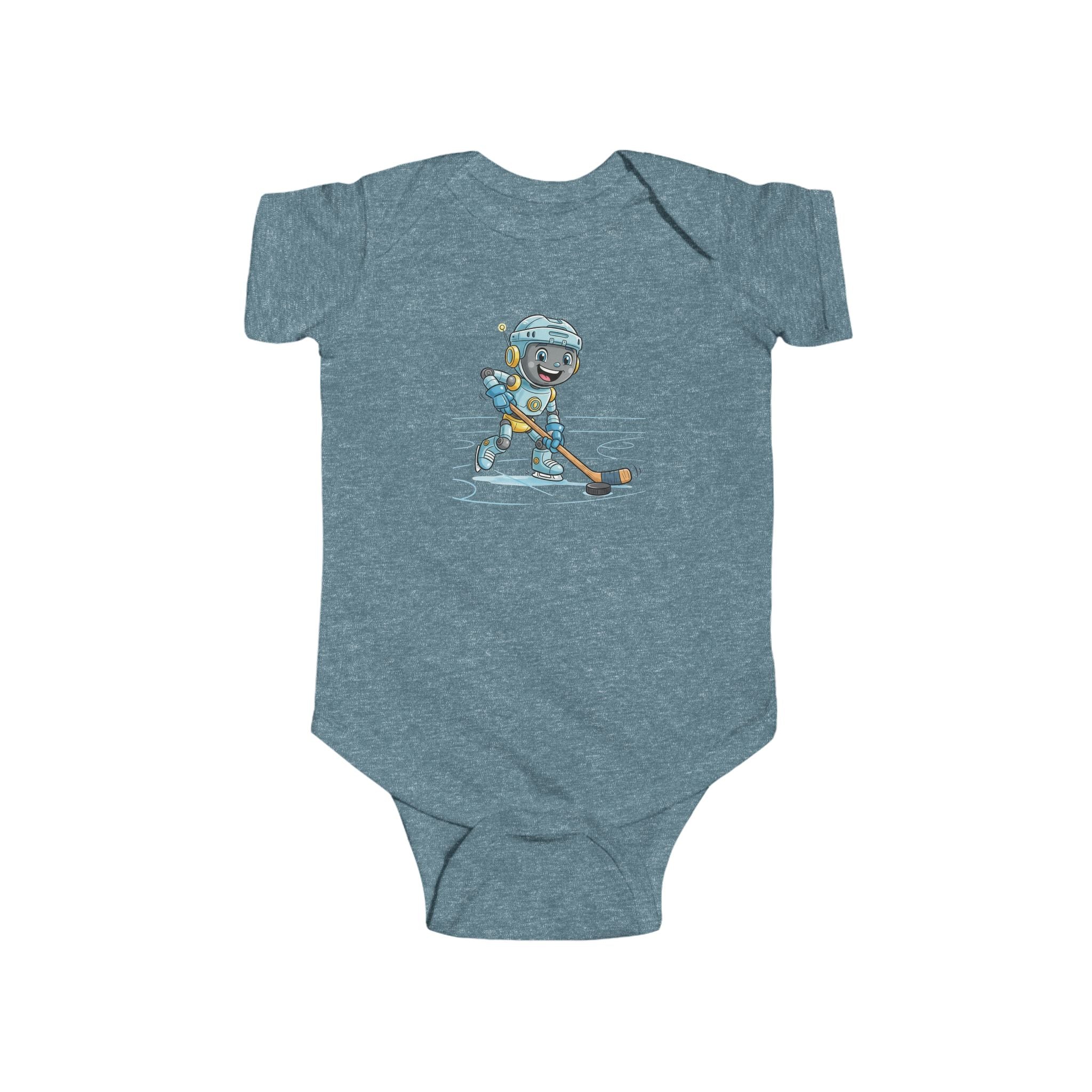 KidBots Sports - Ice Hockey H -  Baby Bodysuit, Adorable Infant Onesie with Playful Design, Perfect for Baby Showers, Birthdays, Everyday Wear, Gifts