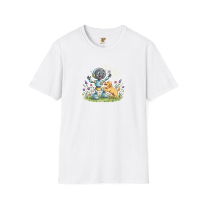 KidBots Happy Puppy Dance Adult Size Unisex Softstyle T-Shirt | Fun Robot and Dog Design | Gift for Kids and Pet Lovers, Casual Wear, Birthday, Every [...]