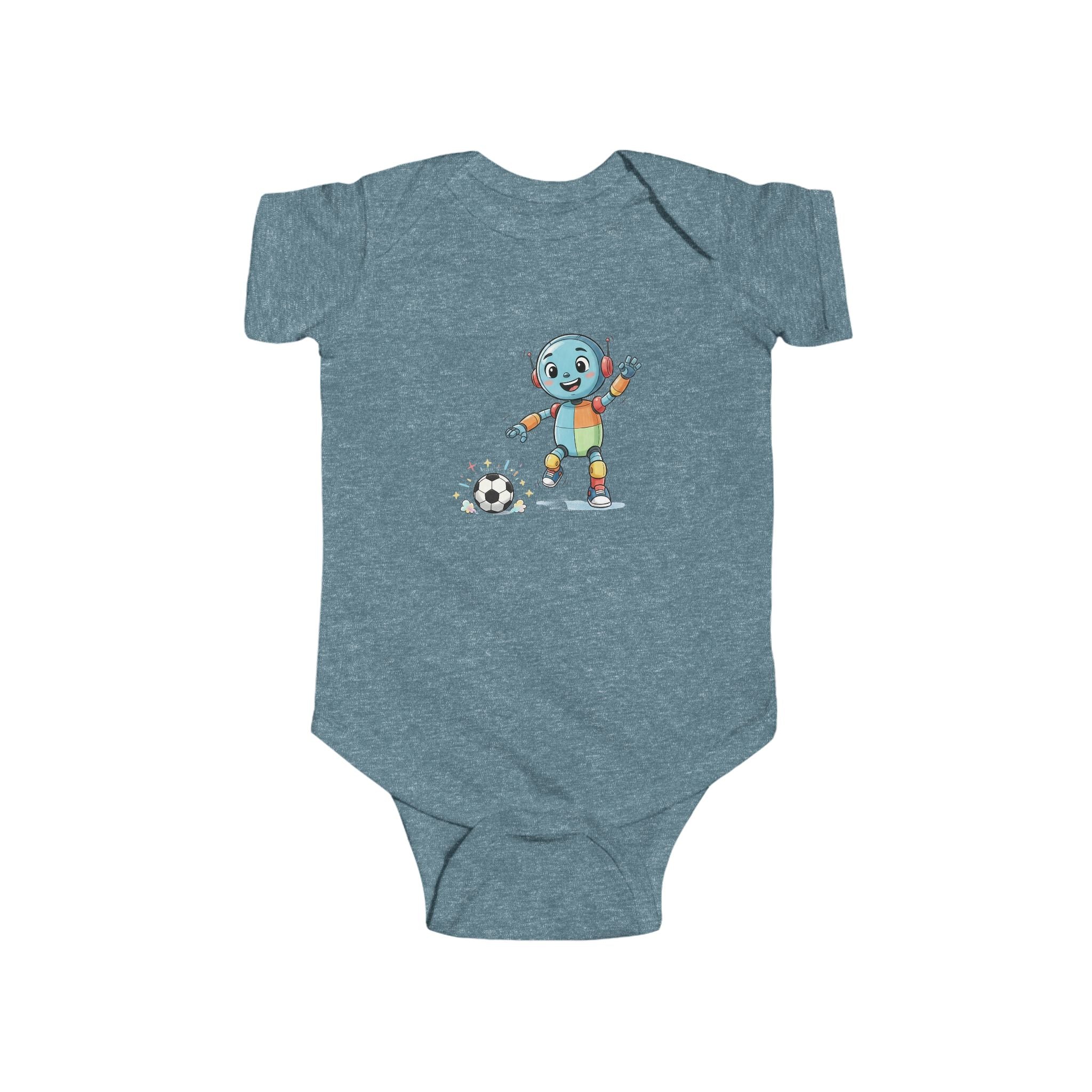 KidBots Sports - Football / Soccer -  Baby Bodysuit, Adorable Infant Onesie with Playful Design, Perfect for Baby Showers, Birthdays, Everyday Wear, Gifts