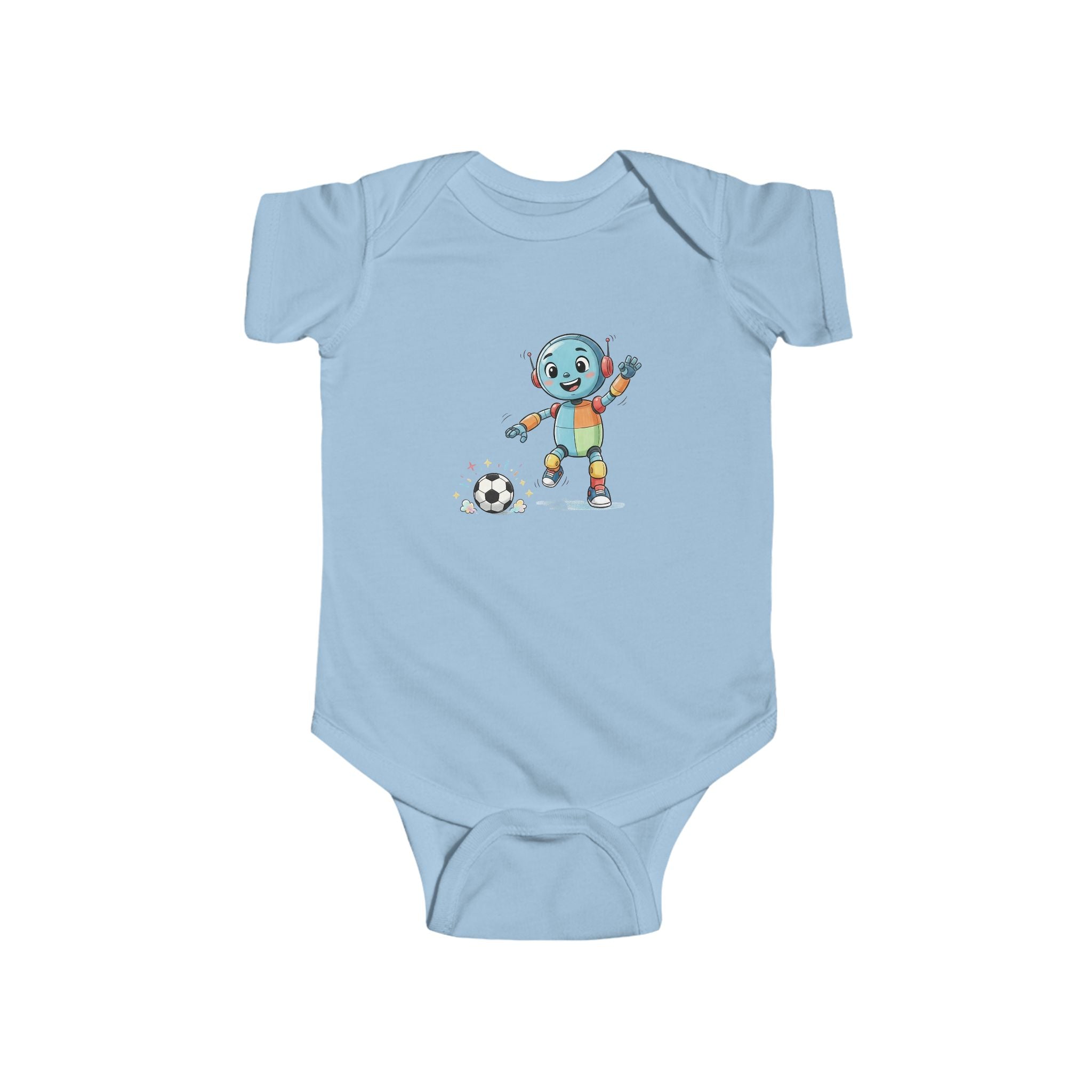 KidBots Sports - Football / Soccer -  Baby Bodysuit, Adorable Infant Onesie with Playful Design, Perfect for Baby Showers, Birthdays, Everyday Wear, Gifts