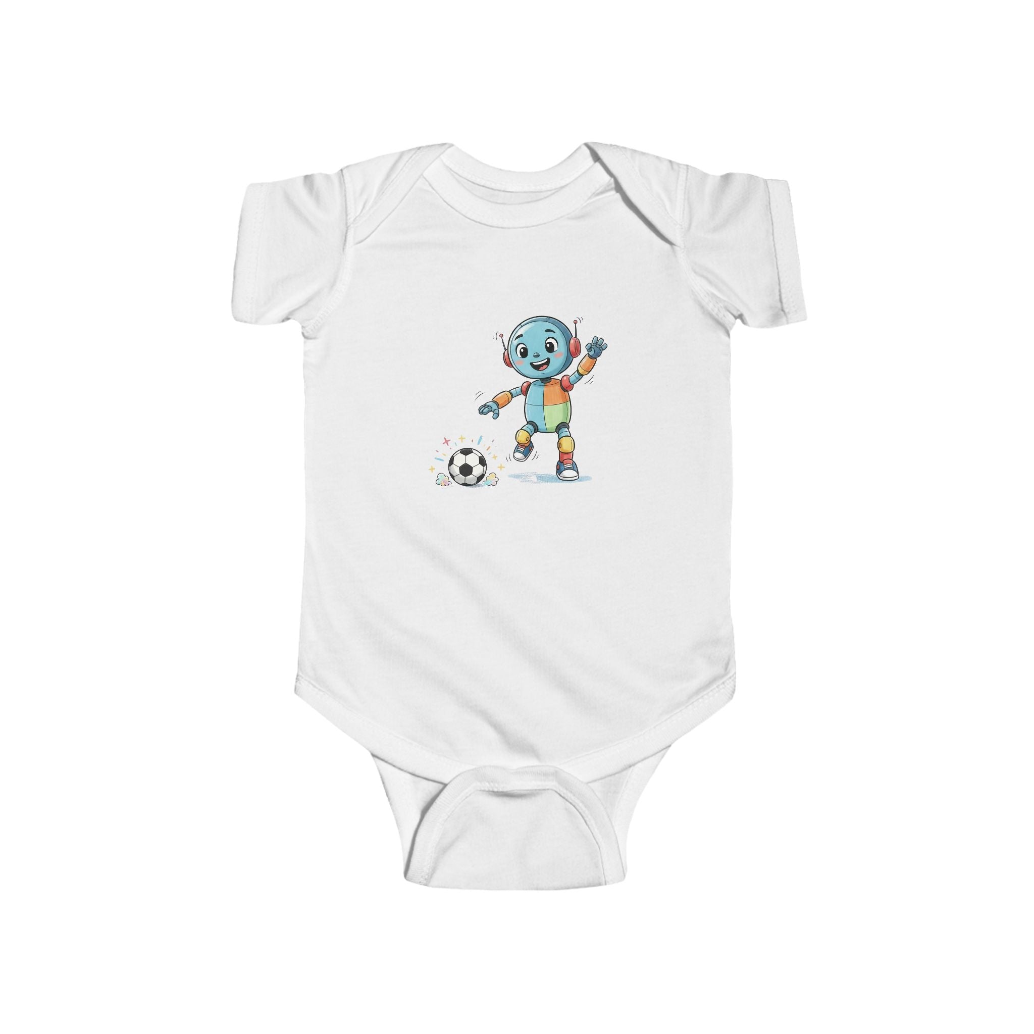 KidBots Sports - Football / Soccer -  Baby Bodysuit, Adorable Infant Onesie with Playful Design, Perfect for Baby Showers, Birthdays, Everyday Wear, Gifts