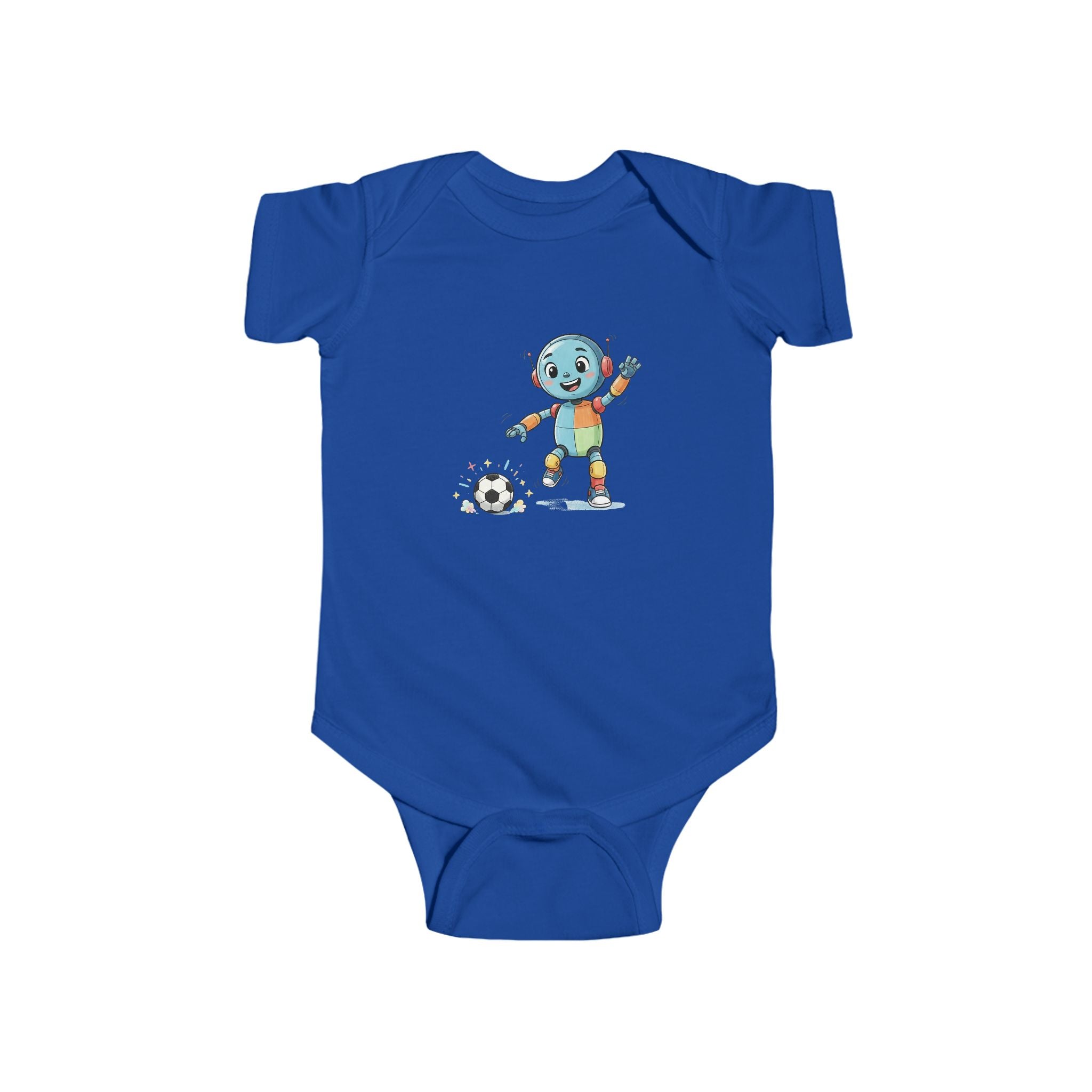 KidBots Sports - Football / Soccer -  Baby Bodysuit, Adorable Infant Onesie with Playful Design, Perfect for Baby Showers, Birthdays, Everyday Wear, Gifts