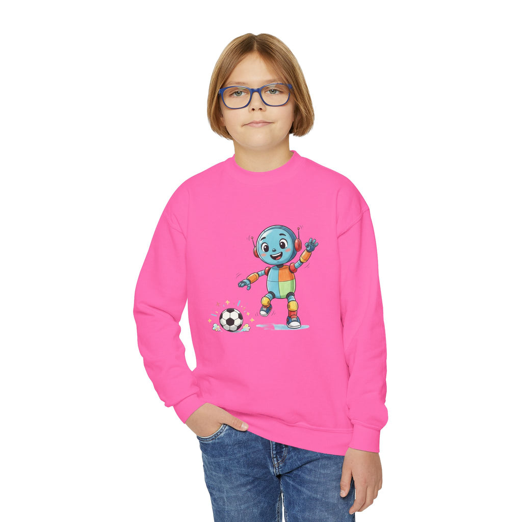 KidBots Football / Soccer, Youth Crewneck Sweatshirt, Fun Kids Clothing, Gift for Children, Spring Look, Casual Wear