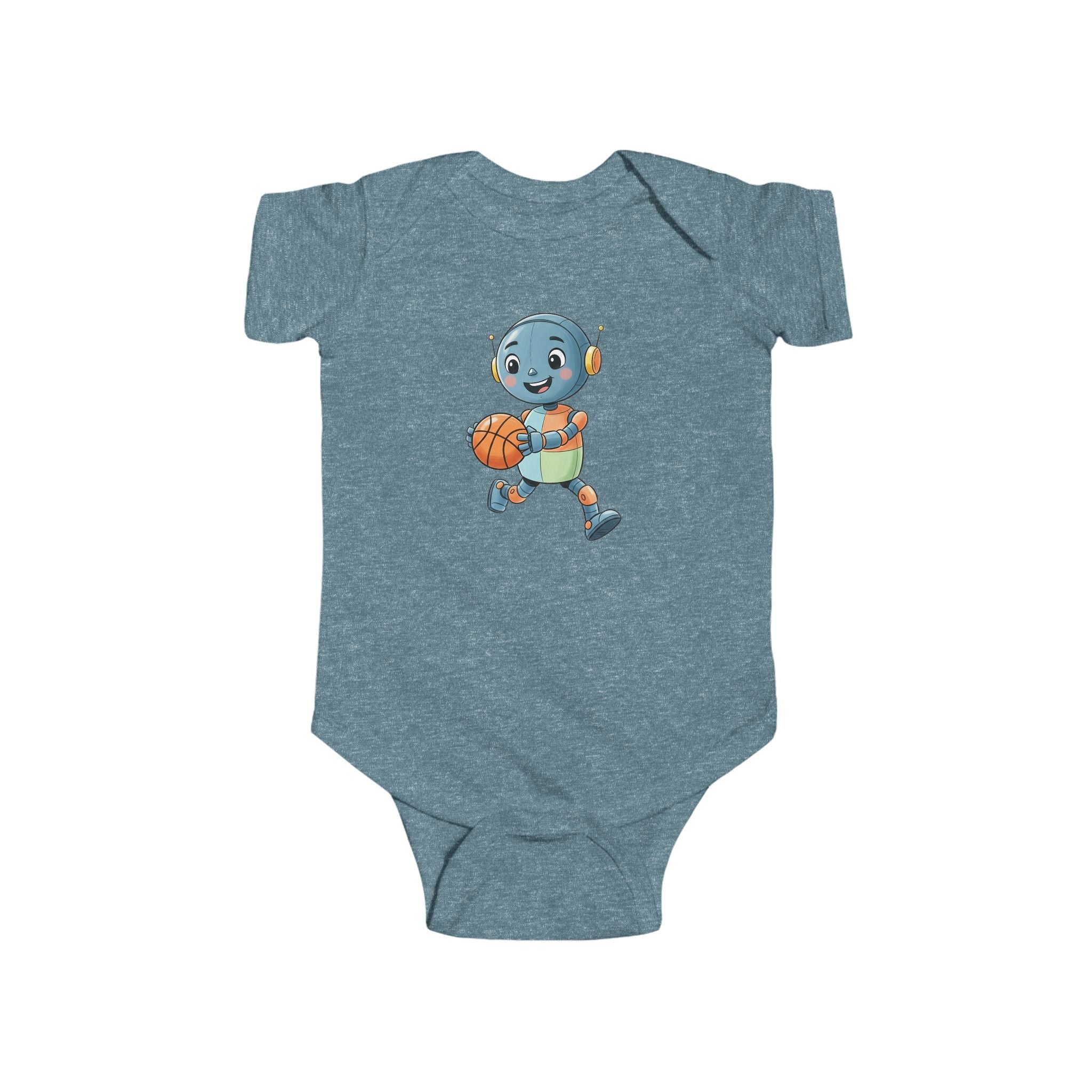 KidBots Sports - Bball -  Baby Bodysuit, Adorable Infant Onesie with Playful Design, Perfect for Baby Showers, Birthdays, Everyday Wear, Gifts