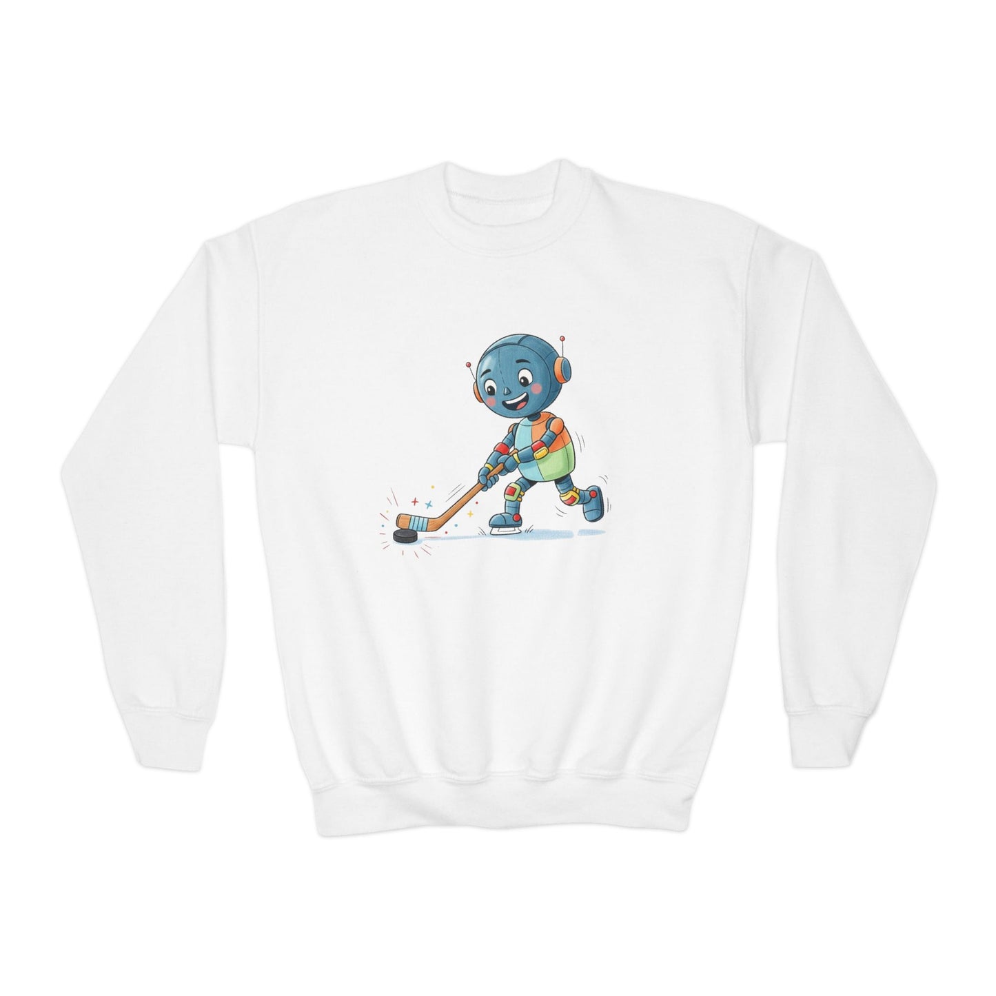 KidBots Hockey G, Youth Crewneck Sweatshirt