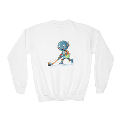 KidBots Hockey G, Youth Crewneck Sweatshirt