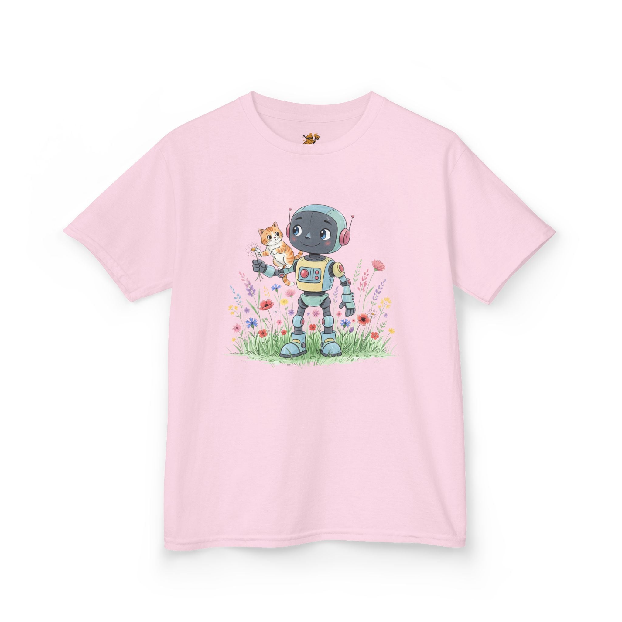 KidBots Kitty Ride, Youth / Kids T-Shirt, Animal Lover Gift, Fun Summer Wear, Birthday Gift, Playtime Apparel