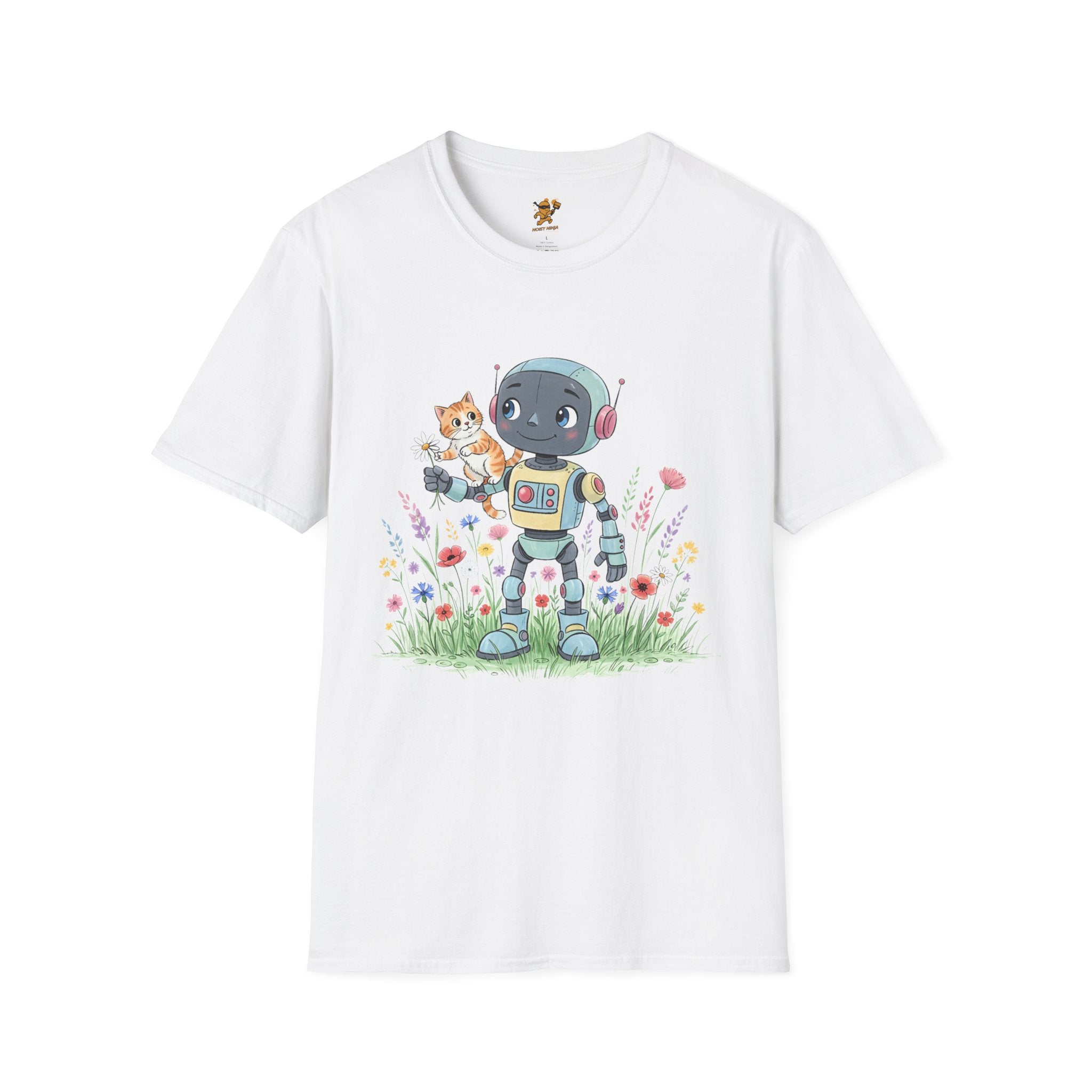 KidBots Kitty Ride Adult Unisex Softstyle T-Shirt | Fun Robot and Dog Design | Gift for Kids and Pet Lovers, Casual Wear, Birthday, Every [...]