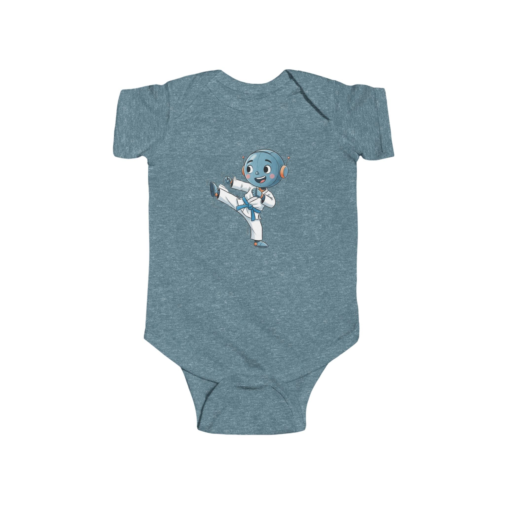 KidBots Sports - Football / Karate B -  Baby Bodysuit, Adorable Infant Onesie with Playful Design, Perfect for Baby Showers, Birthdays, Everyday Wear, Gifts