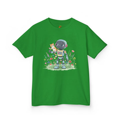 KidBots Kitty Ride, Youth / Kids T-Shirt, Animal Lover Gift, Fun Summer Wear, Birthday Gift, Playtime Apparel